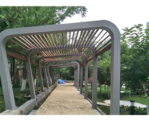 泰安木塑廊架景观亭